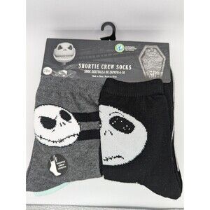 Disney 10 Pair Nightmare Before Christmas Women's Shortie Crew Socks Shoe 4-10